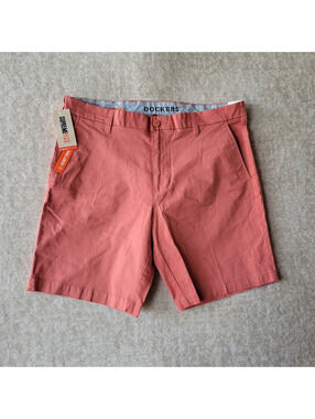 Dockers Ultimate Short Mens W36 Peach Orange Supreme Flex Brand New